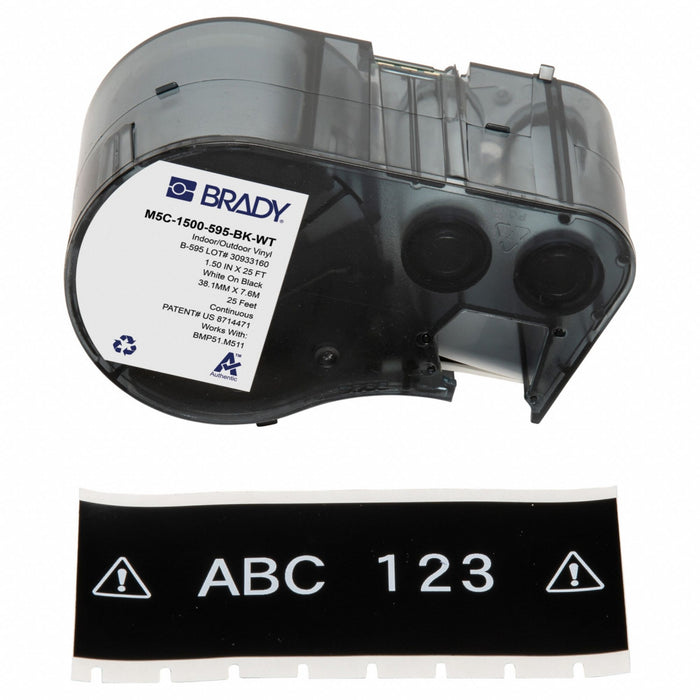 Label/RibbonCartridge Black 1-1/2inW