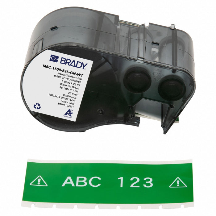 Label/RibbonCartridge Green 1-1/2inW