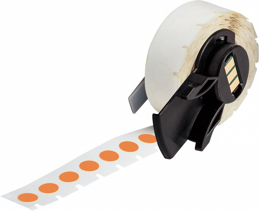 Pre-Cut Label Stock Roll Orange Matte