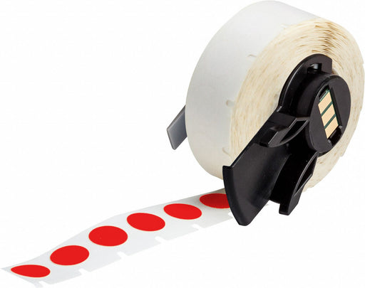 Pre-Cut Label Stock Roll Red Matte