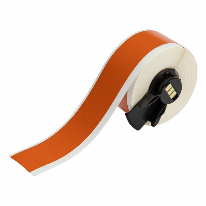 ContinuousLabelStock Orange Gloss 1inW