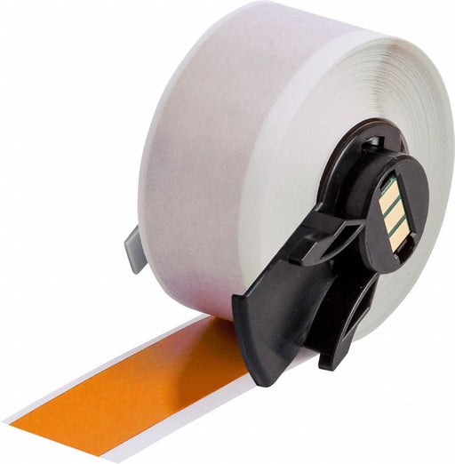 ContinuousLabelStock Orange Gloss 1inW