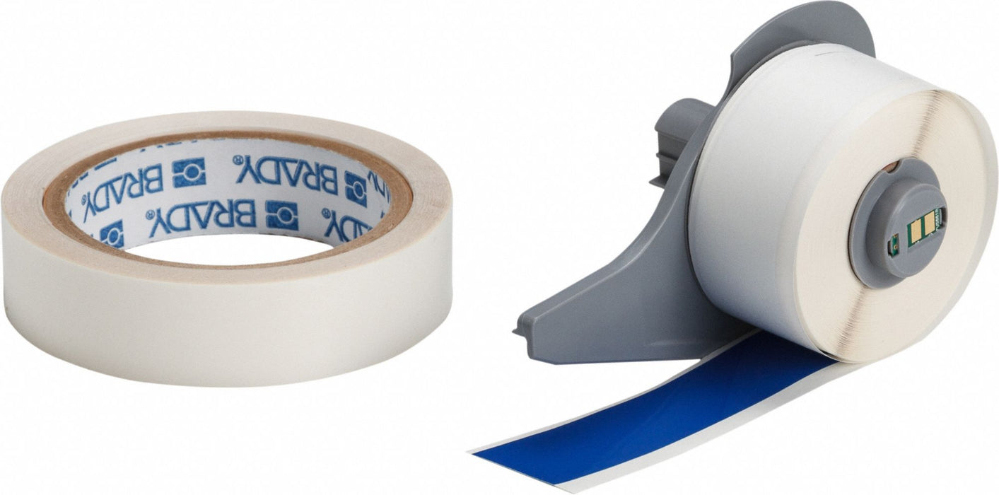 ContinuousLabelStock Blue Gloss 1inW