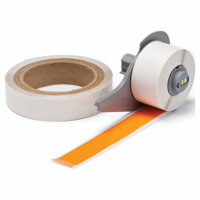 ContinuousLabelStock Orange Gloss 1inW