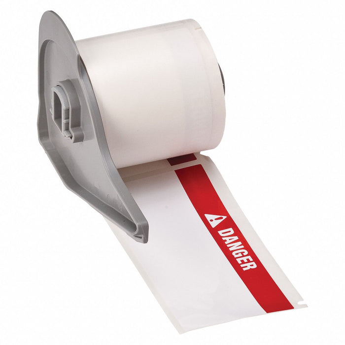 Pre-CutLabelStockRoll Red/White Gloss