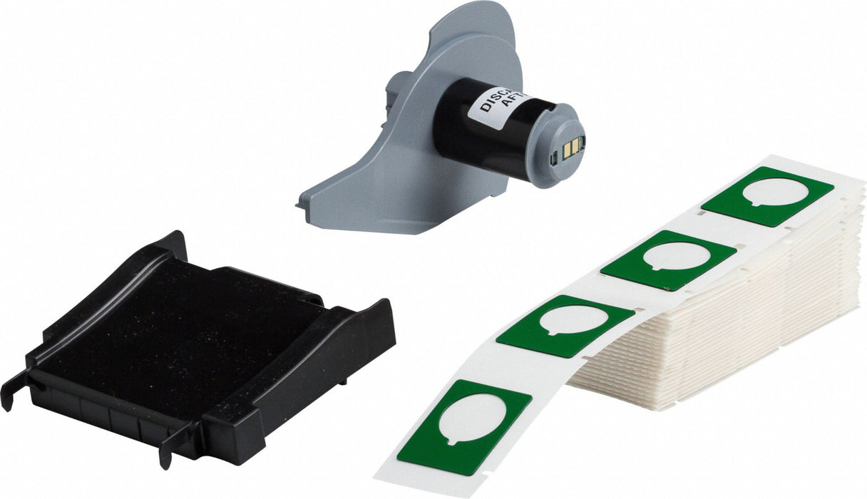 Pre-Cut Label Stock Roll Green Gloss