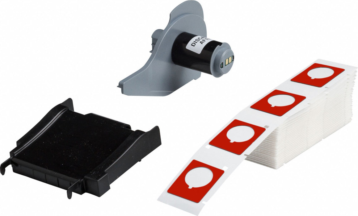 Pre-Cut Label Stock Roll Red Gloss