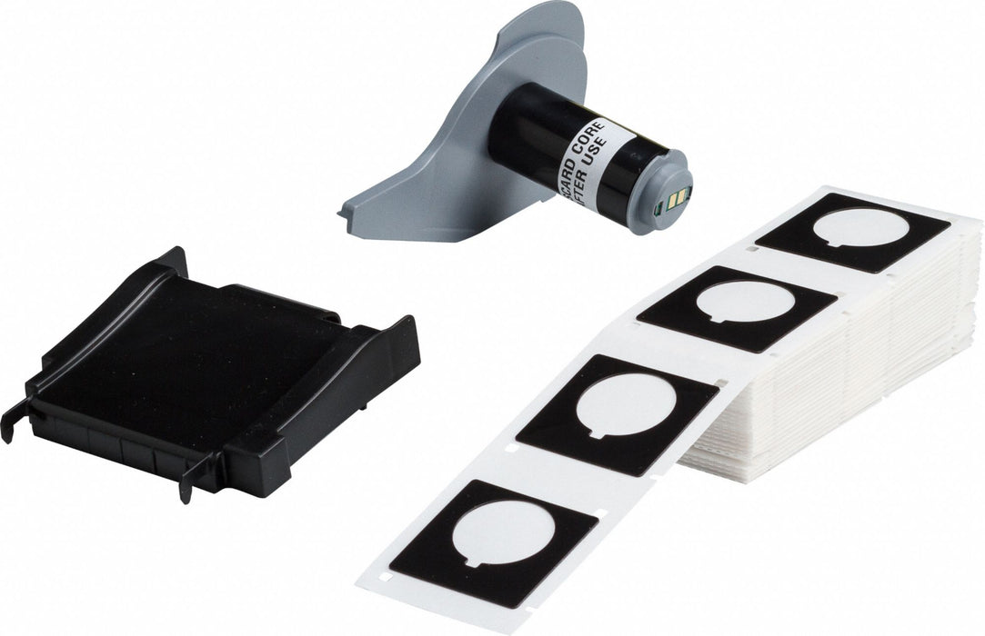Pre-Cut Label Stock Roll Black Gloss