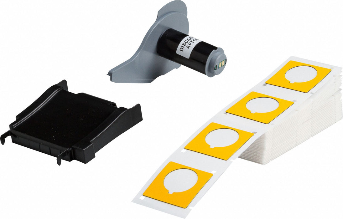 Pre-Cut Label Stock Roll Yellow Gloss