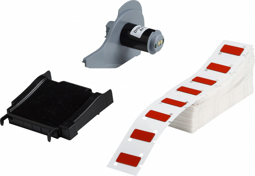 Pre-Cut Label Stock Roll Red Gloss