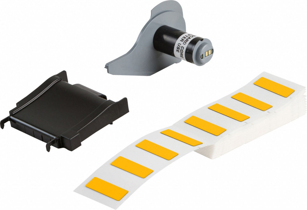 Pre-Cut Label Stock Roll Yellow Gloss