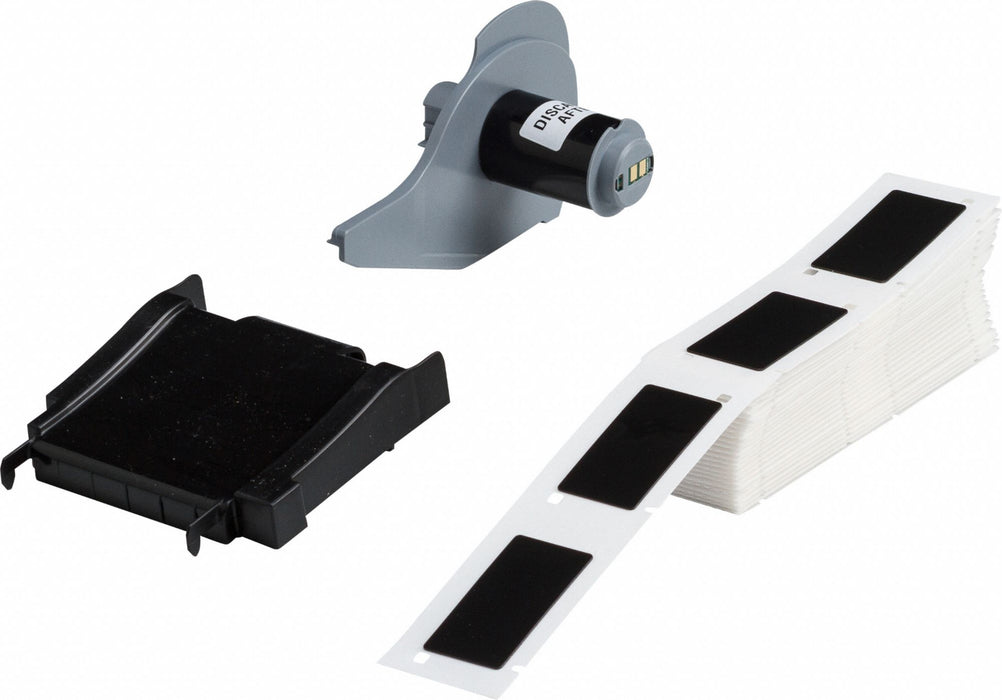 Pre-Cut Label Stock Roll Black Gloss