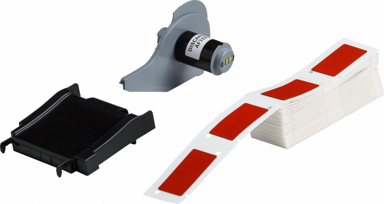 Pre-Cut Label Stock Roll Red Gloss