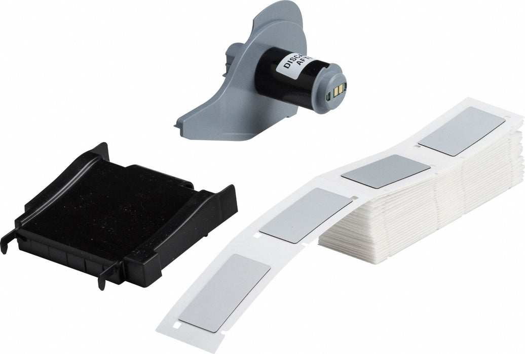 Pre-Cut Label Stock Roll Silver Gloss