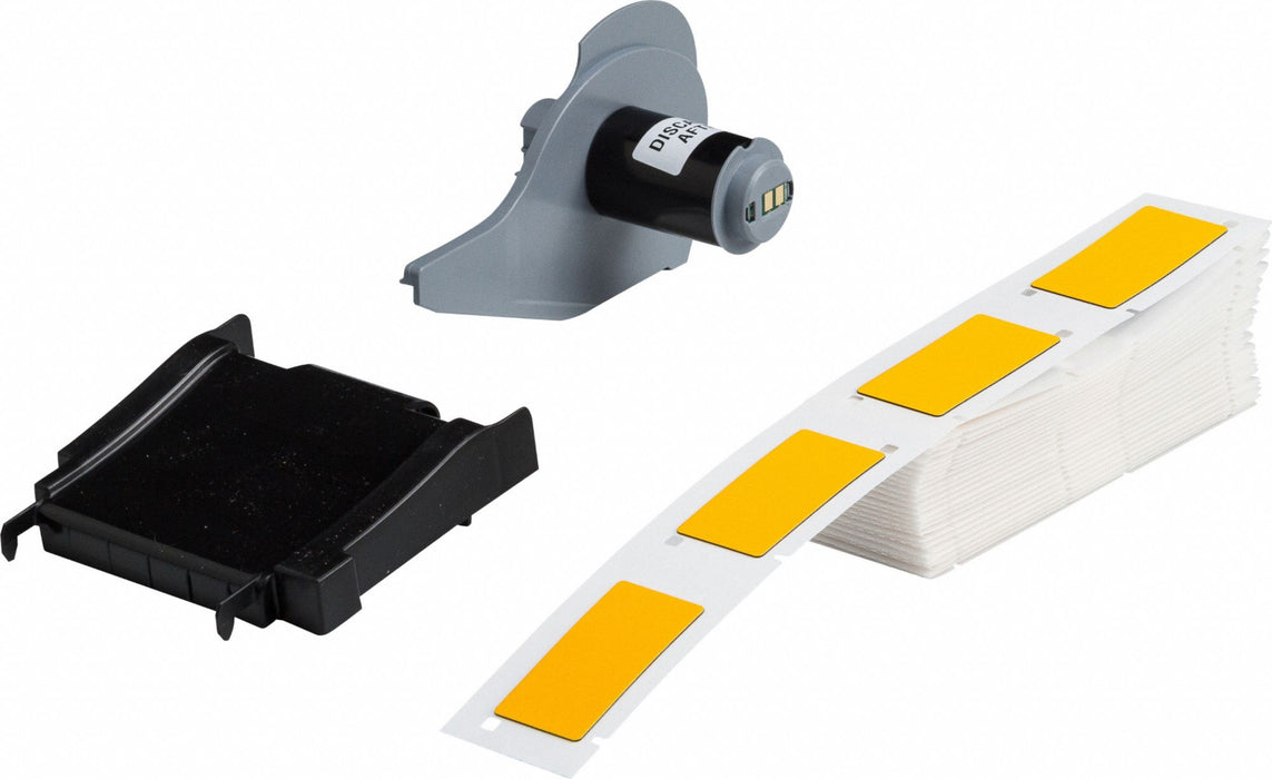 Pre-Cut Label Stock Roll Yellow Gloss