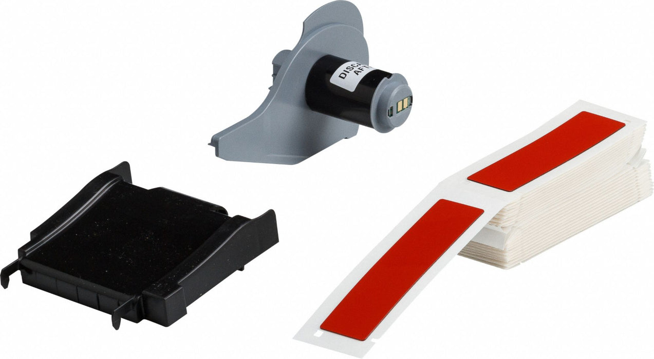 Pre-Cut Label Stock Roll Red Gloss