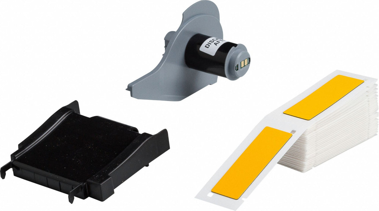 Pre-Cut Label Stock Roll Yellow Gloss