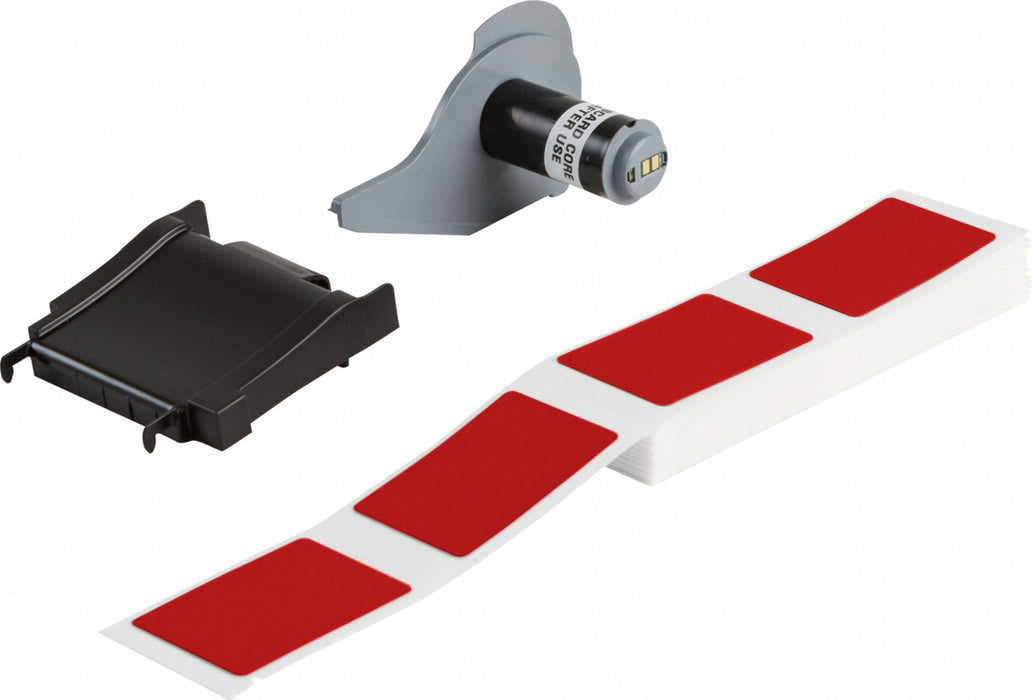 Pre-Cut Label Stock Roll Red Gloss
