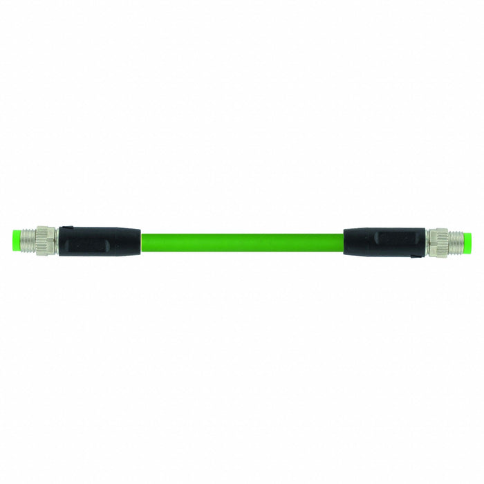 Cordset M8 Male RJ45 Green
