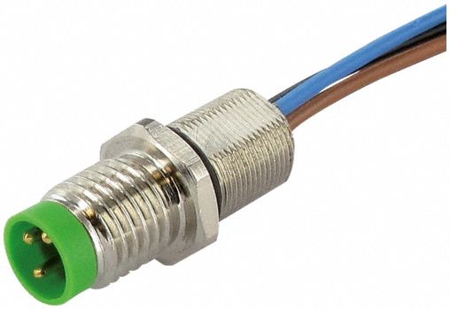 Cordset Male M8 Front-Mounting