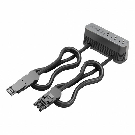 FurniturePowerOutlet Gray 3Outlet 3ft