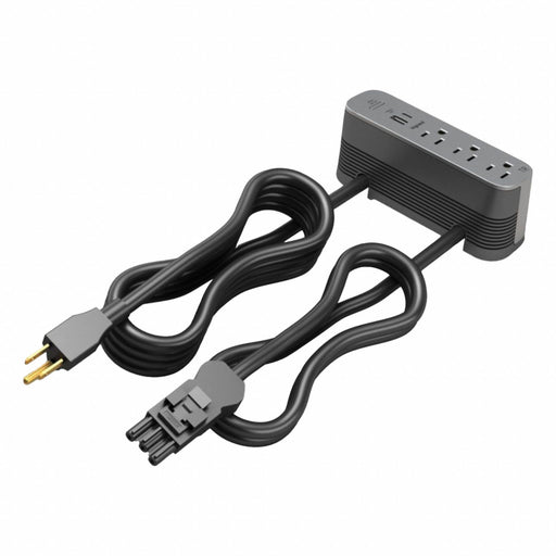 FurniturePowerOutlet Gray 3Outlet 10ft