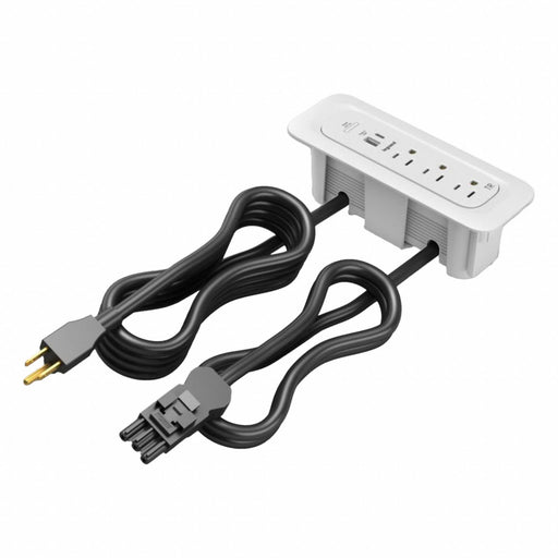 FurniturePowerOutlet White 3Outlet 10ft
