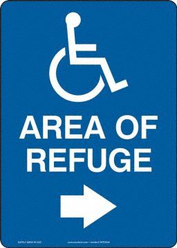 Sign ADA Accessible Refuge