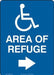 Sign ADA Accessible Refuge