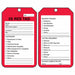 Tag Red Cardstock 5-3/4inH 3-1/4inW PK25