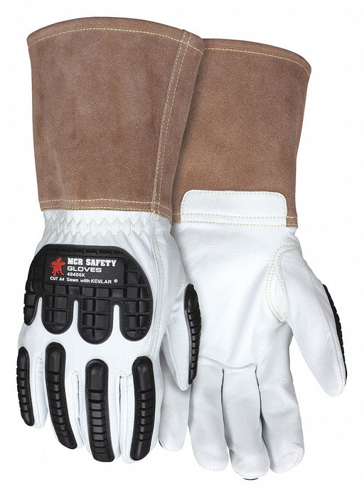 Leather Gloves White XL PK12