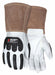 Leather Gloves White/Brown L PK12