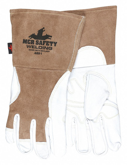 Welding Leather Glove Brown/White XL PR