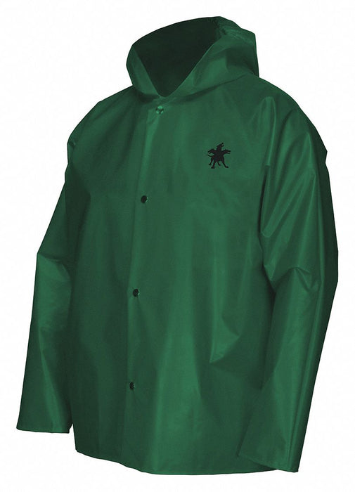 Rain Jacket 4XL Green Unisex Nylon Liner