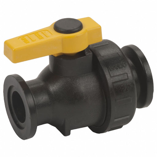Manual 2-Way Ball Valve Flanged Polypro