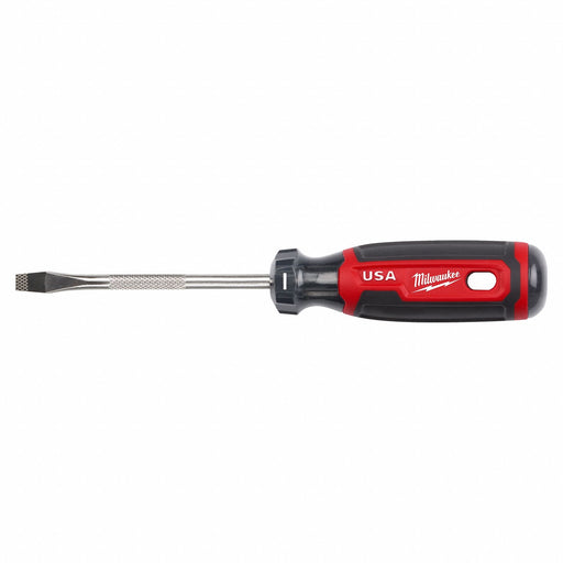 ScrDrv Slotted 1/4in Red Black Round