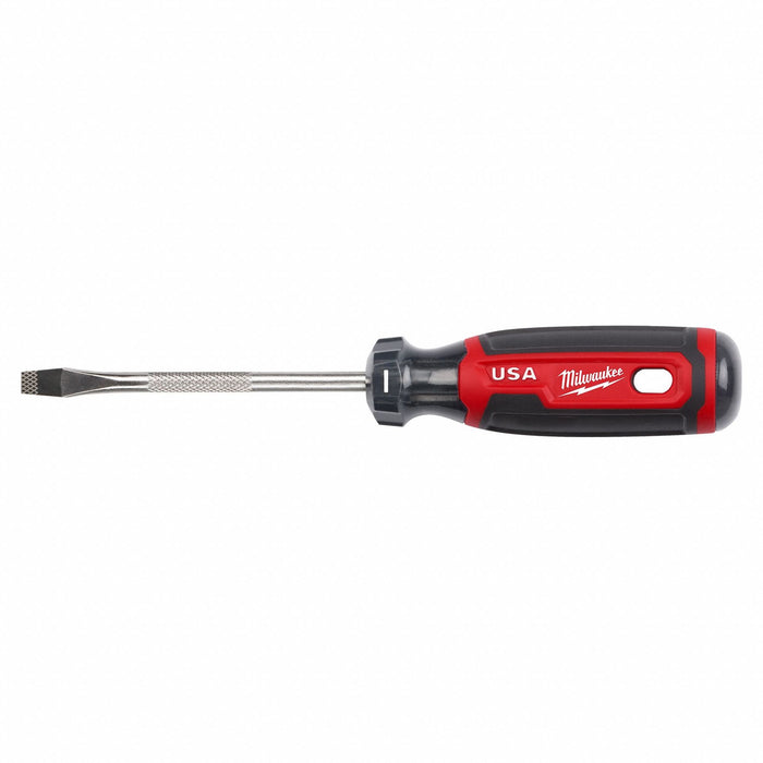 ScrDrv Slotted 1/4in Red Black Round