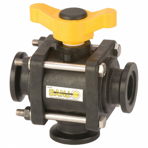 Manual 3-Way Ball Valve 1 Polypro