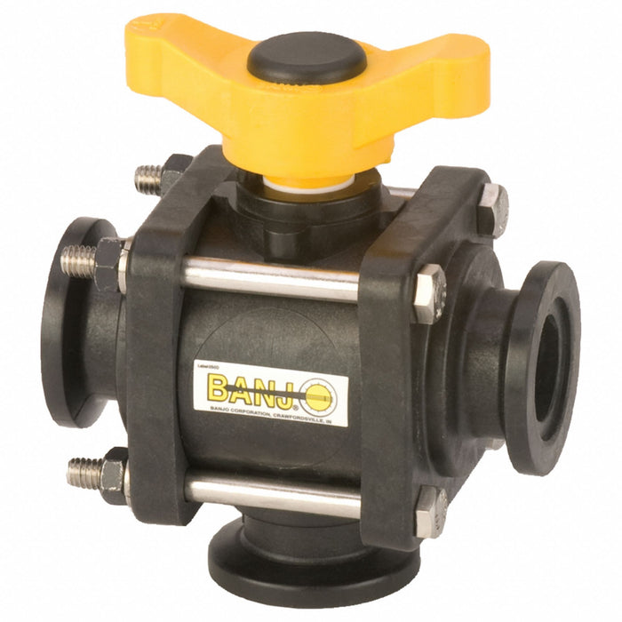 Manual 3-Way Ball Valve 1 Polypro