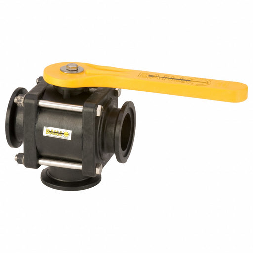 Manual 3-Way Ball Valve 2 Polypro