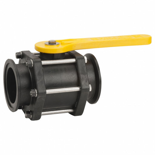 Manual 2-Way Ball Valve Flange Polypro