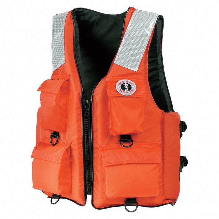 Work Vest 2XL 15.5lb Foam Orange