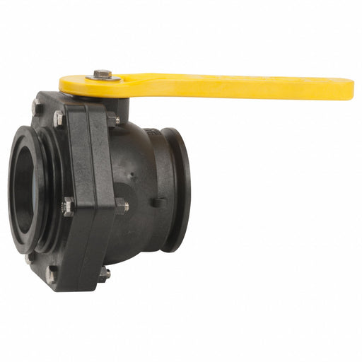 Manual 2-Way Ball Valve Flange Polypro