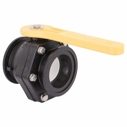 Manual 2-Way Ball Valve Flange Polypro