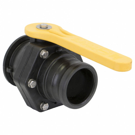 Manual 2-Way Ball Valve Flange Polypro
