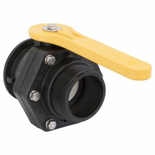 Manual 2-Way Ball Valve Flange Polypro