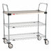 Utility Cart SS/Chrome 38x18x38 3 Shelf