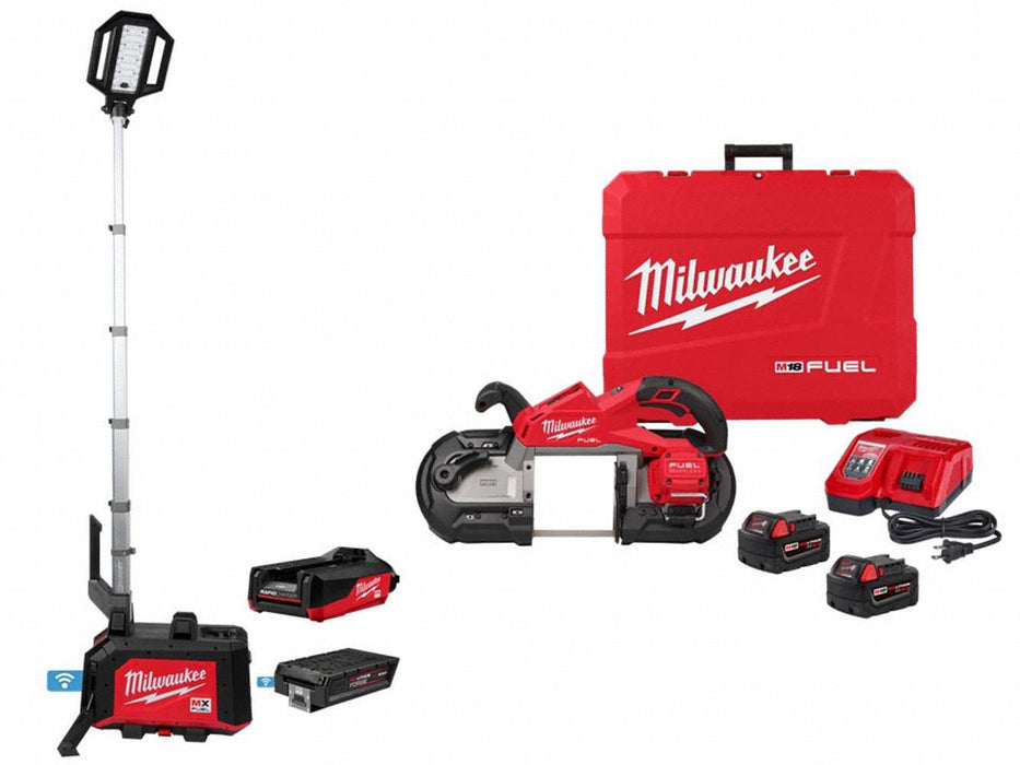 MX FUEL Tower Light + M18 FUEL Band Saw