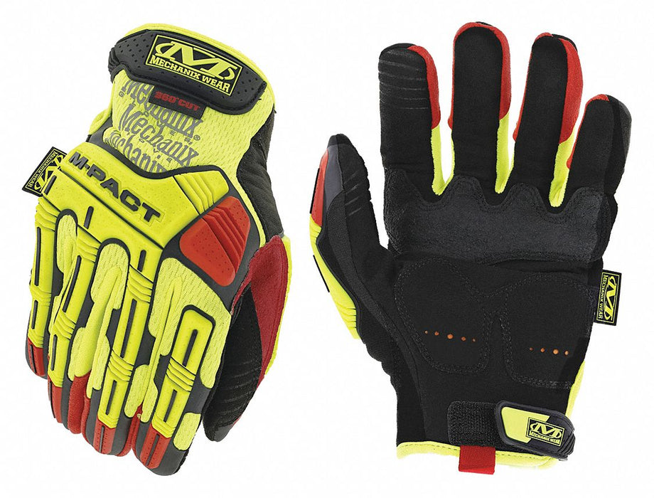 K2370 Mechanics Gloves Hi-Vis Yellow 10 PR