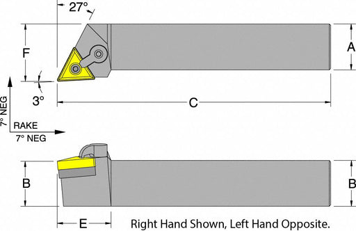 Indexable Toolholder MTJN Alloy Steel